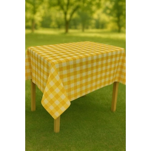 Masa Örtüsü & Piknik Örtsü -Raşel Kumaş 120 cm X 160 cm -Kare Desenli