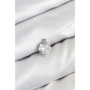 Misineli Zirkon Taşlı Model Gümüş Renk Hayalet Kolye - TJ-BKO10505