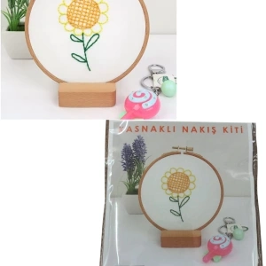 Nakış Kitleri Kasnaklı 8.6 X 6 Cm Ayçiçeği
