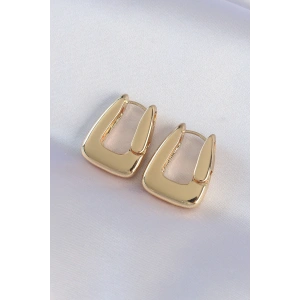 Pirinç Gold Renk Kalın Küpe - TJ-BKP8978