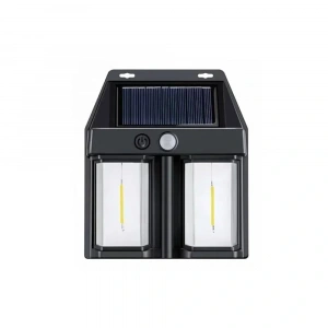 Rustik Ampul İkili Solar Duvar Aplik Güneş Enerjili Hareket Sensörlü