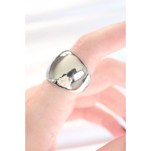 Silver Renk Ayarlanabilir Bombeli Ayna Yüzük - TJ-BYK3122