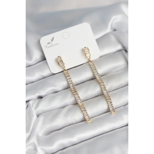 Su Yolu Baget Pirinç Kadın Küpe - TJ-BKP11301