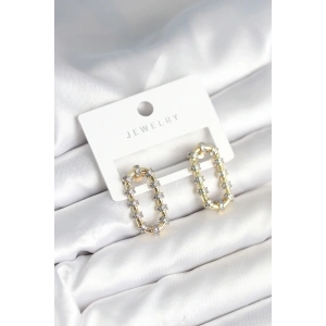 Vintage Model Halka Zirkon Taşlı Kadın Küpe - TJ-BKP11302