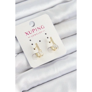 Xuping Zirkon Taşlı I Model Gold Renk Kadın Küpe - TJ-BKP10842