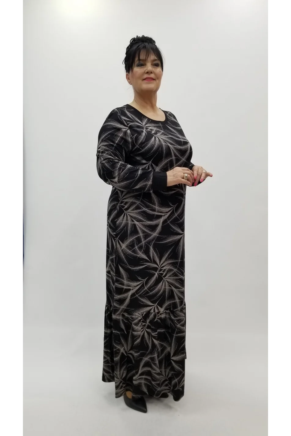 Miraggio Büyük Beden Elbise 4376 SİYAH