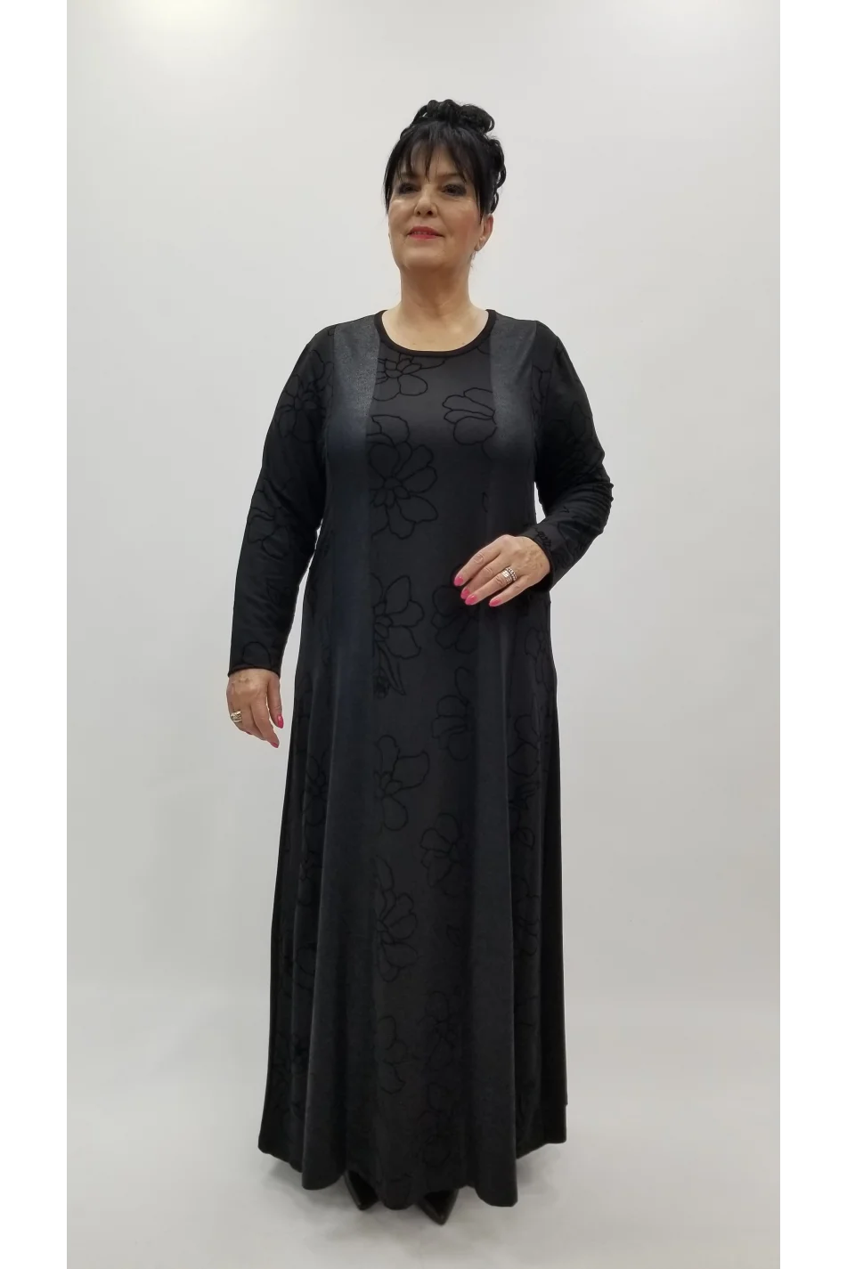 Miraggio Büyük Beden Elbise 4379 SİYAH