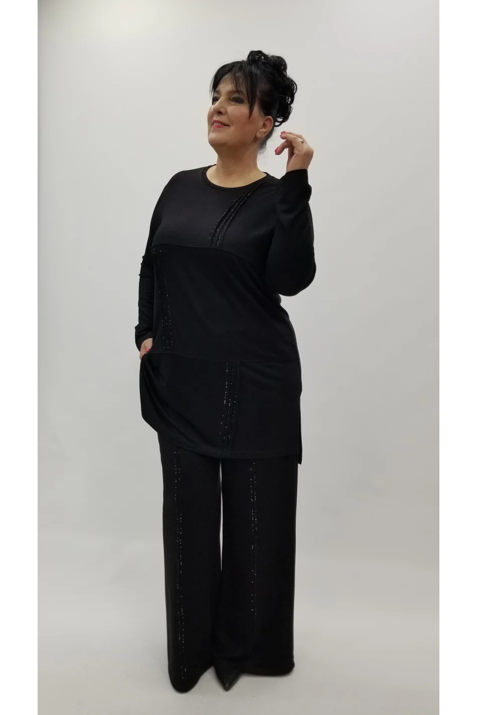 Miraggio Büyük Beden Takım 4323 SİYAH