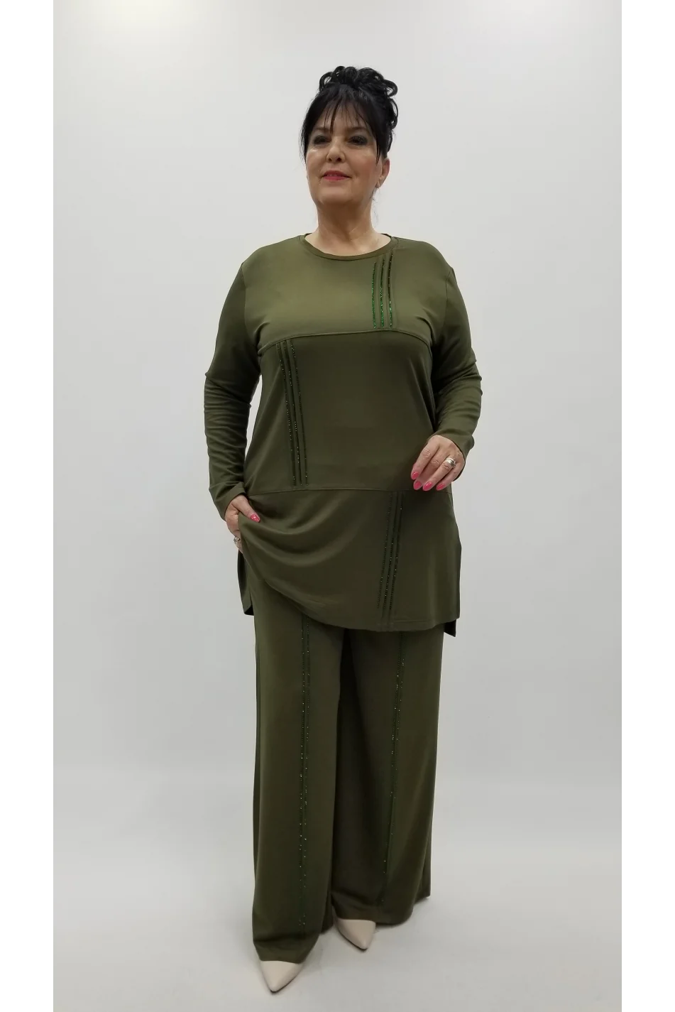 Miraggio Büyük Beden Takım 4323 HAKİ