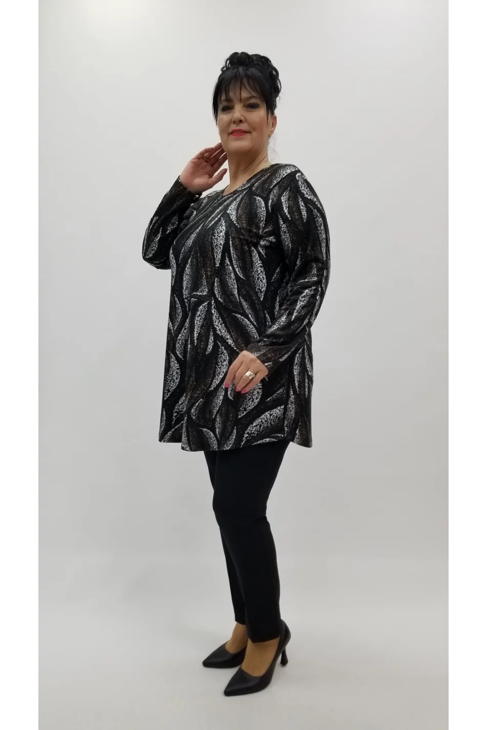 Miraggio Büyük Beden Bluz 4238 KAHVE