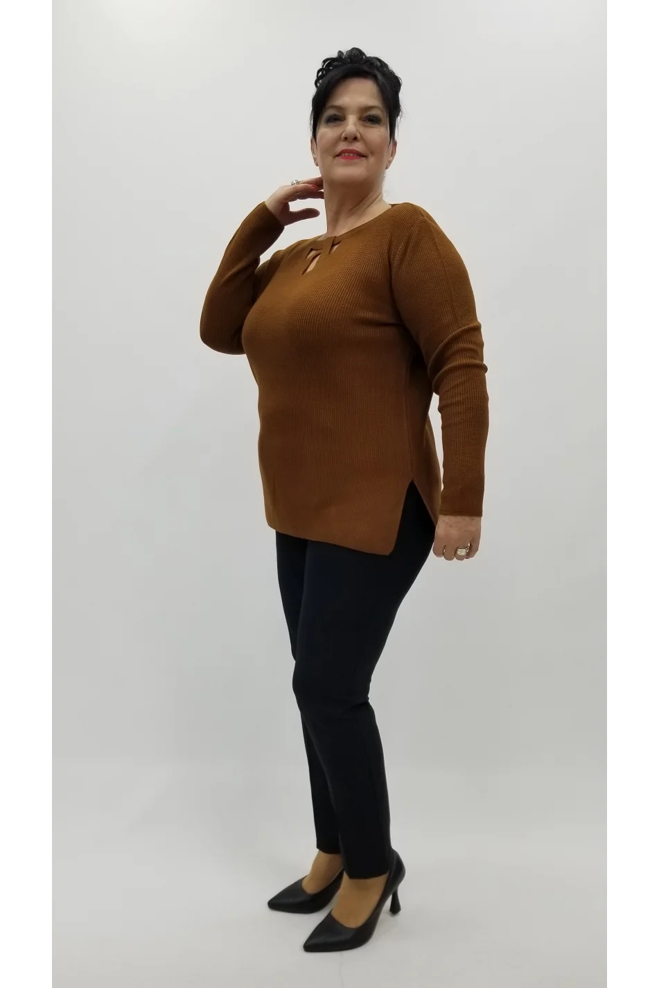 Miraggio Büyük Beden Triko 95914 KAHVE