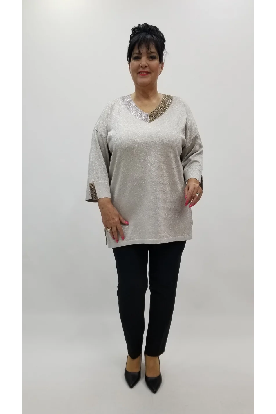 Miraggio Büyük Beden Triko 4106 KREM