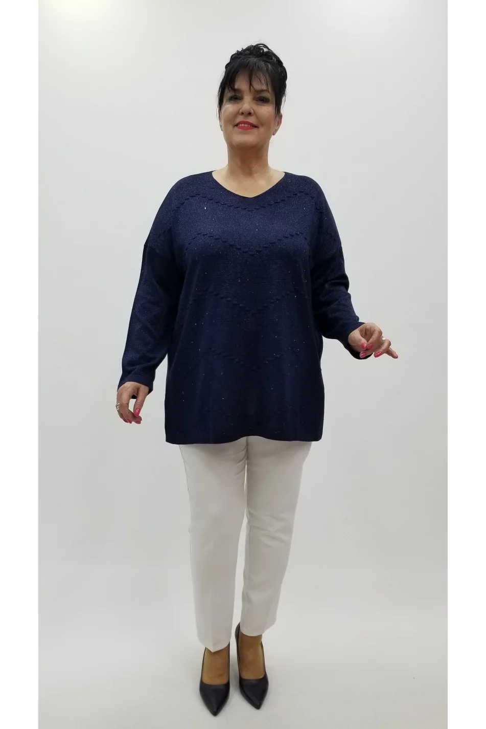 Miraggio Büyük Beden Triko 4183 LACİVERT