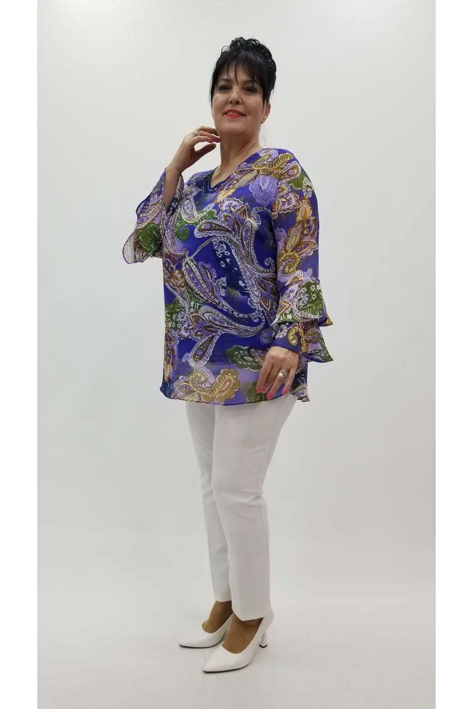 Miraggio Büyük Beden Abiye Bluz 4230 MOR