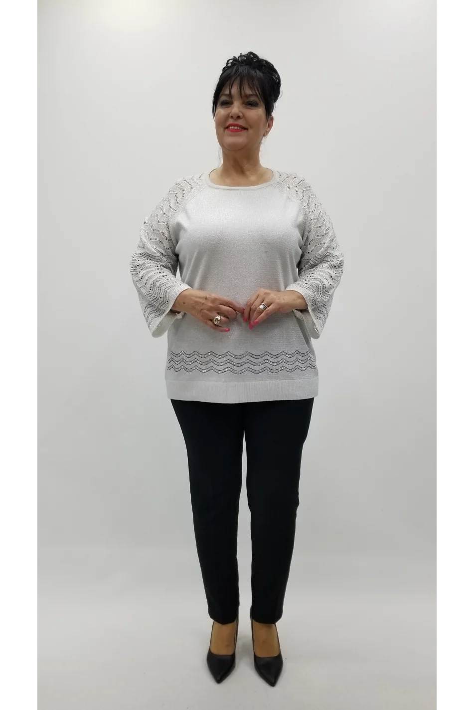 Miraggio Büyük Beden Bluz 4389 EKRU