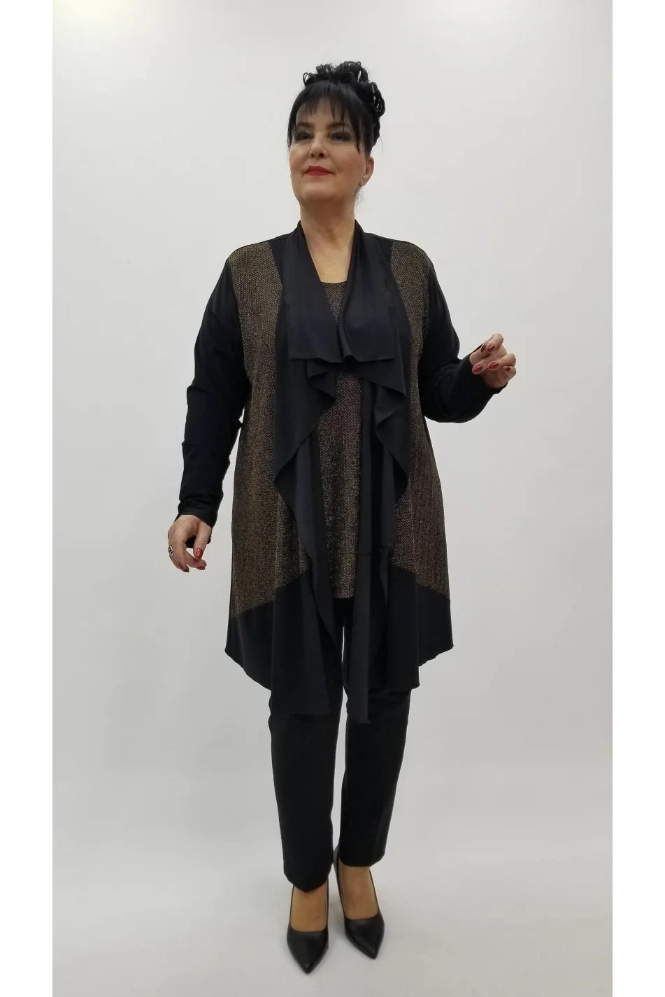 Abiye Ceket Takım 4312 SİY-GOLD