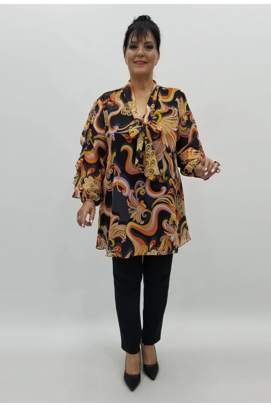 Miraggio Büyük Beden Abiye Bluz 98878 SİYAH