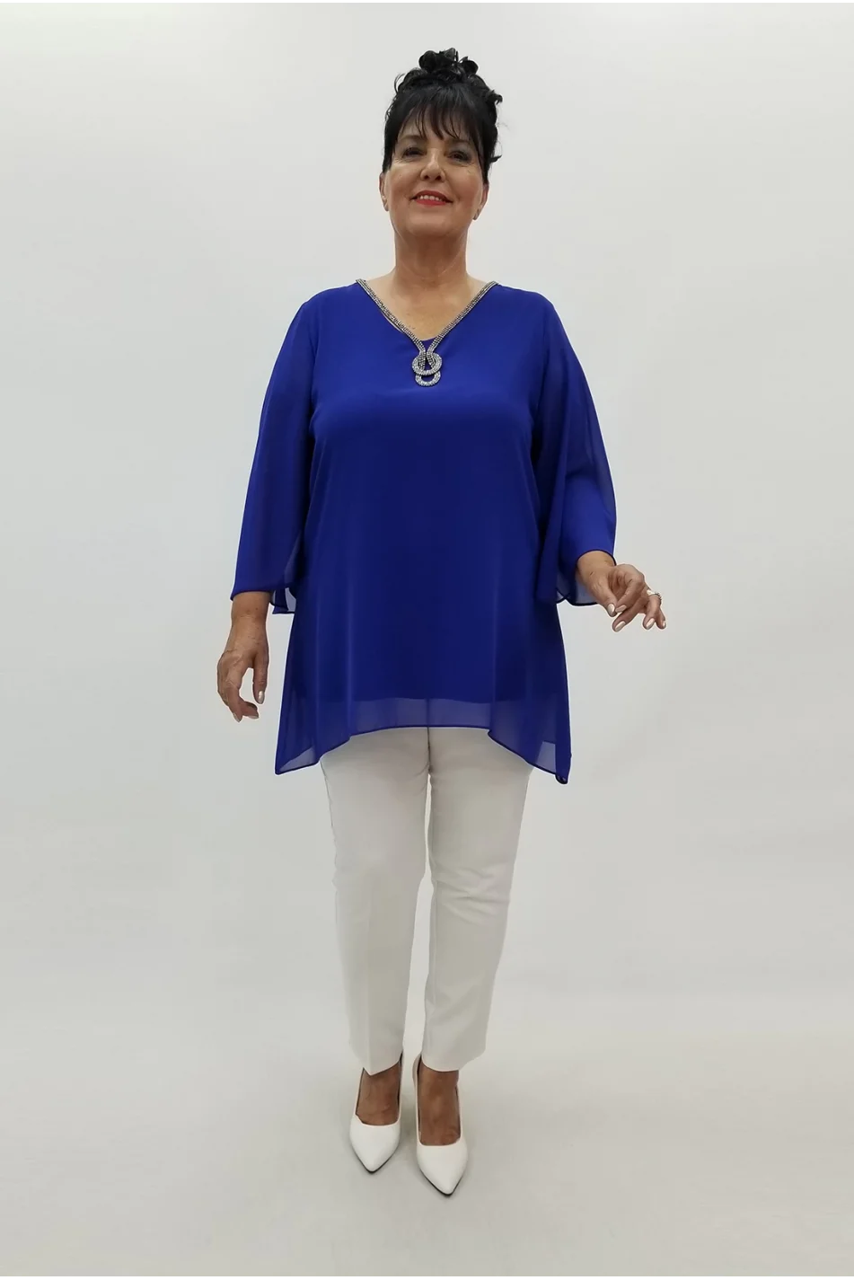 Miraggio Büyük Beden Abiye Bluz 99787 SAKS