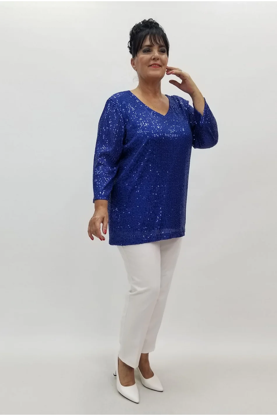 Miraggio Büyük Beden Abiye Bluz 99846 SAKS