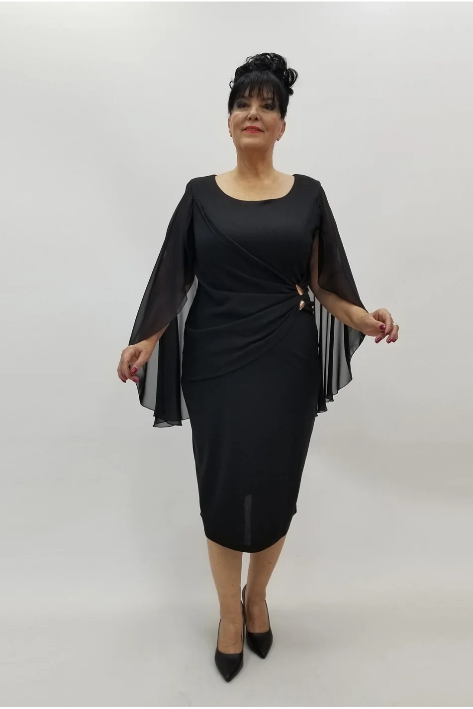 Miraggio Büyük Beden Abiye Elbise 4024 SİYAH