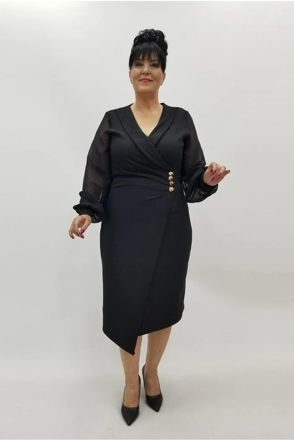 Miraggio Büyük Beden Abiye Elbise 4058 SİYAH