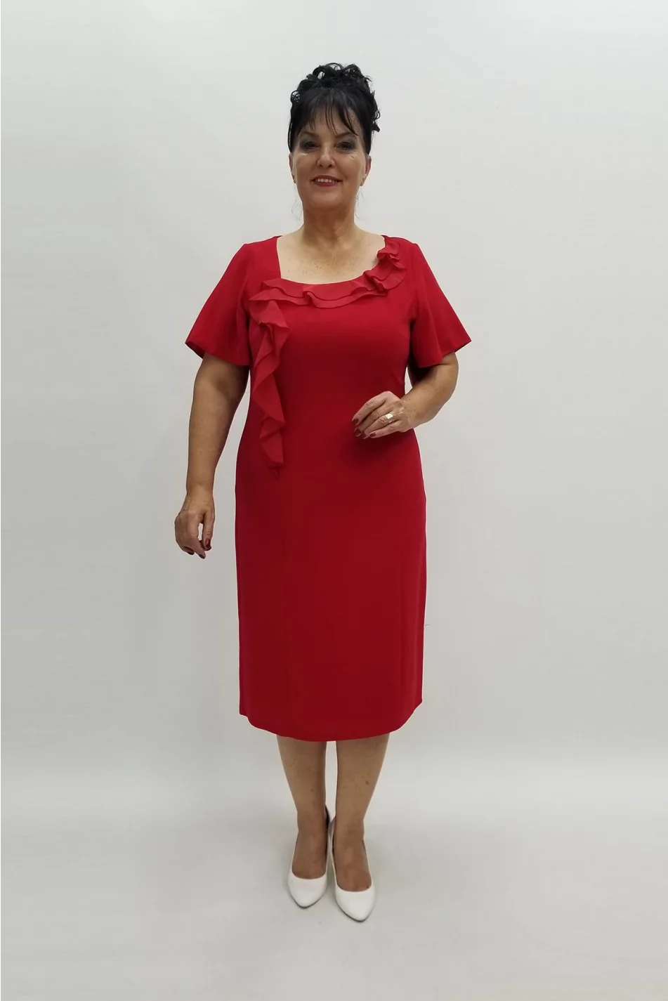 Miraggio Büyük Beden Abiye Elbise 96383 KIRMIZI