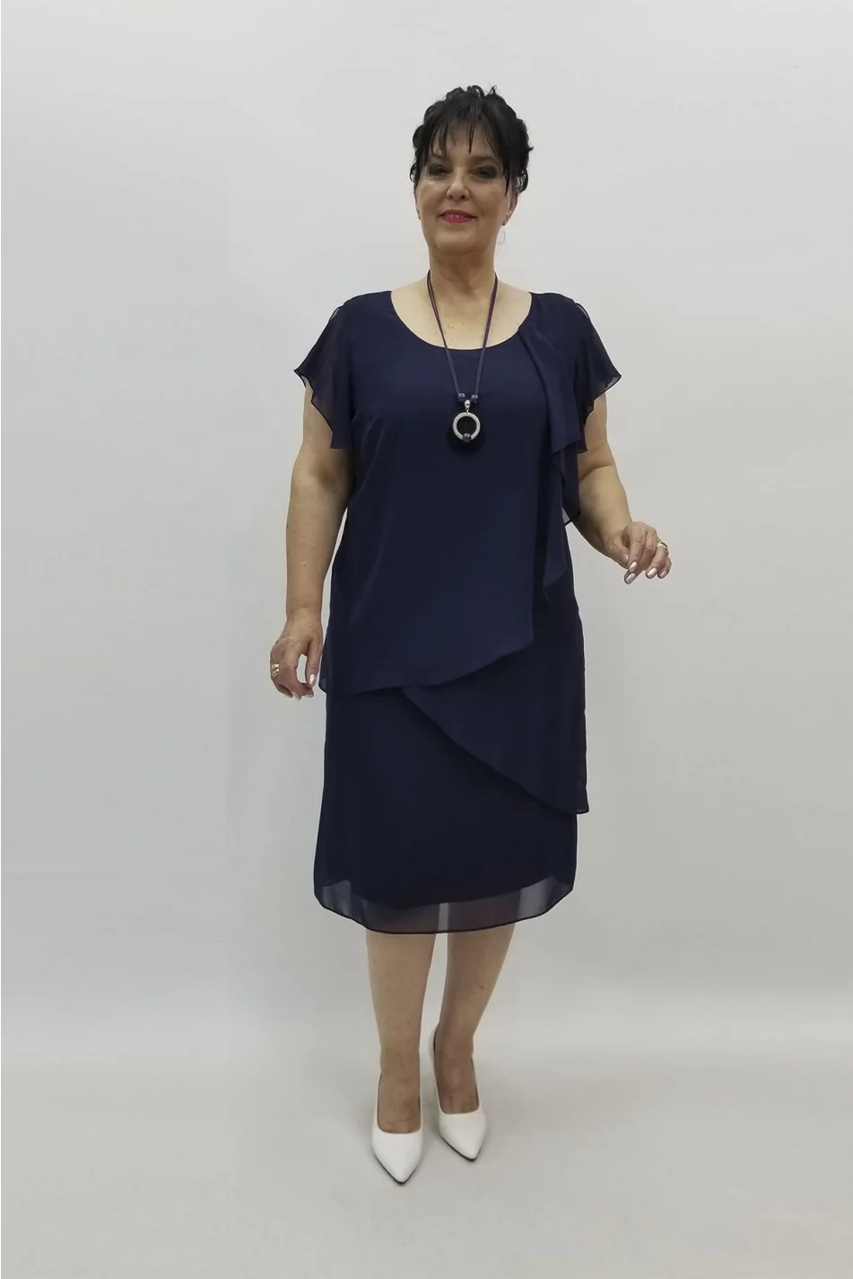 Miraggio Büyük Beden Abiye Elbise 96758 LACİVERT