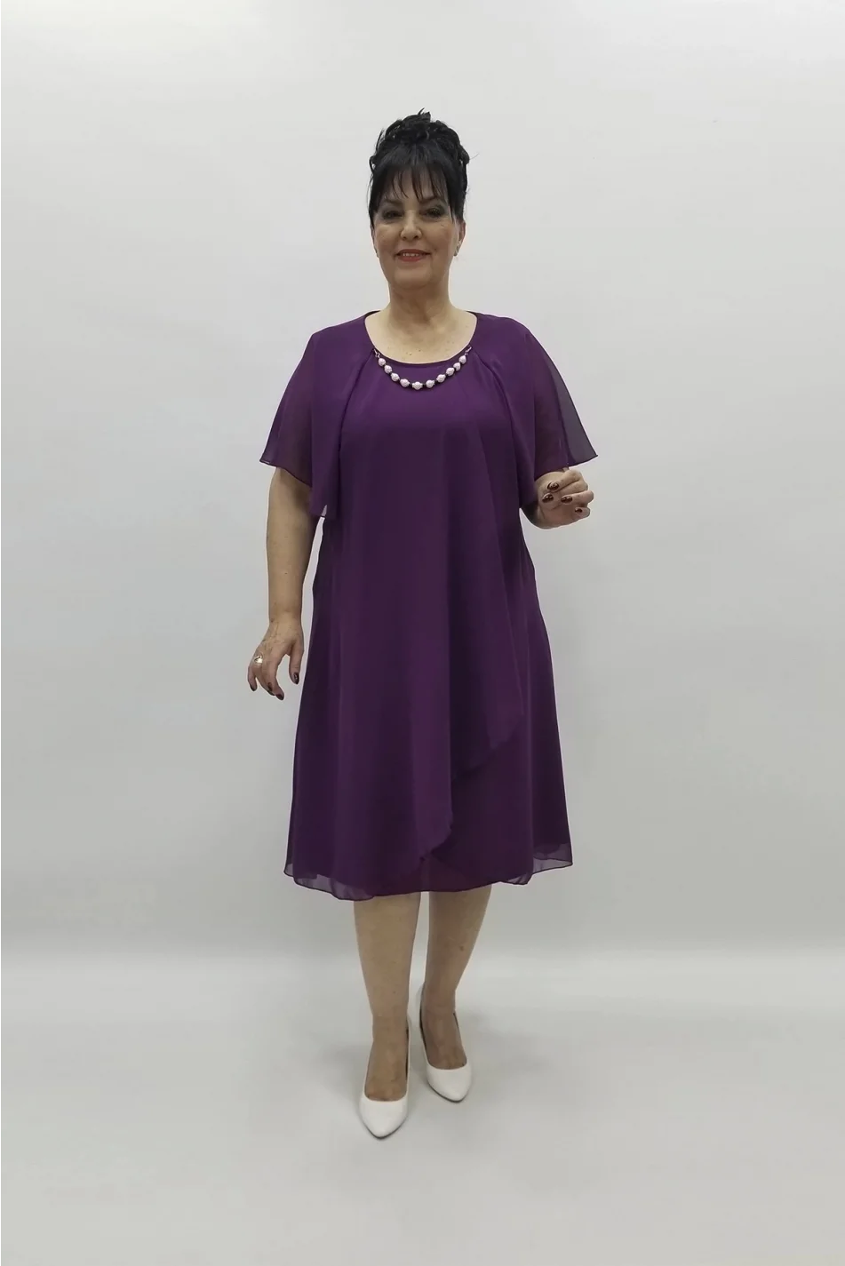 Miraggio Büyük Beden Abiye Elbise 97558 VİOLET