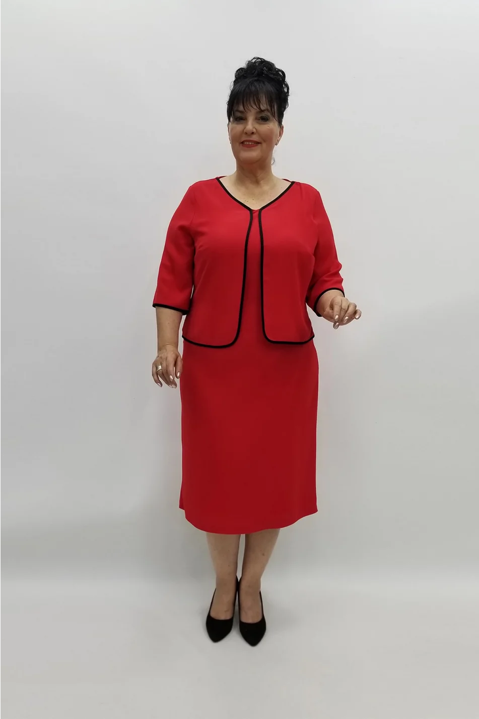 Miraggio Büyük Beden Abiye Elbise 97745 KIRMIZI