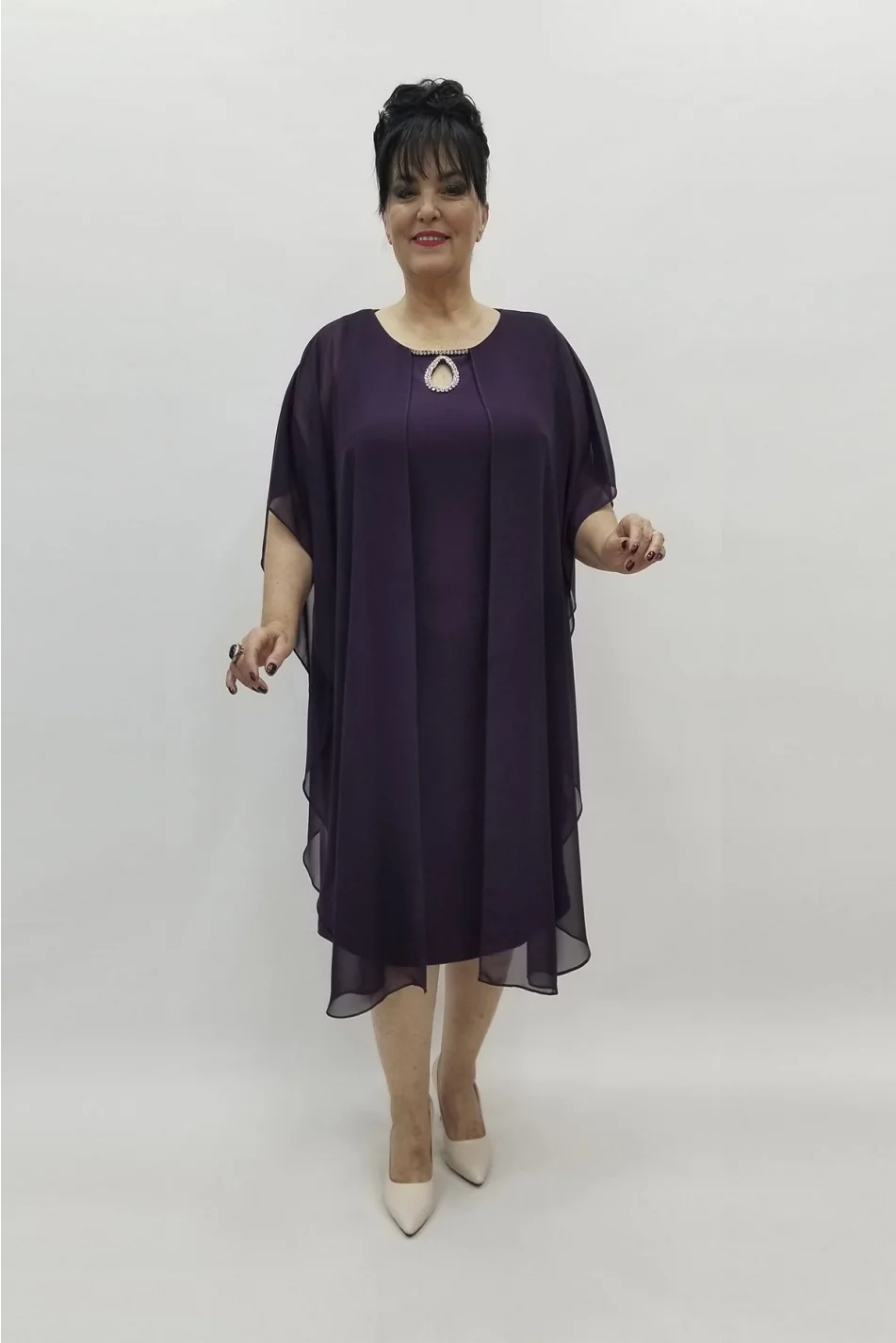 Miraggio Büyük Beden Abiye Elbise 98500 MÜRDÜM