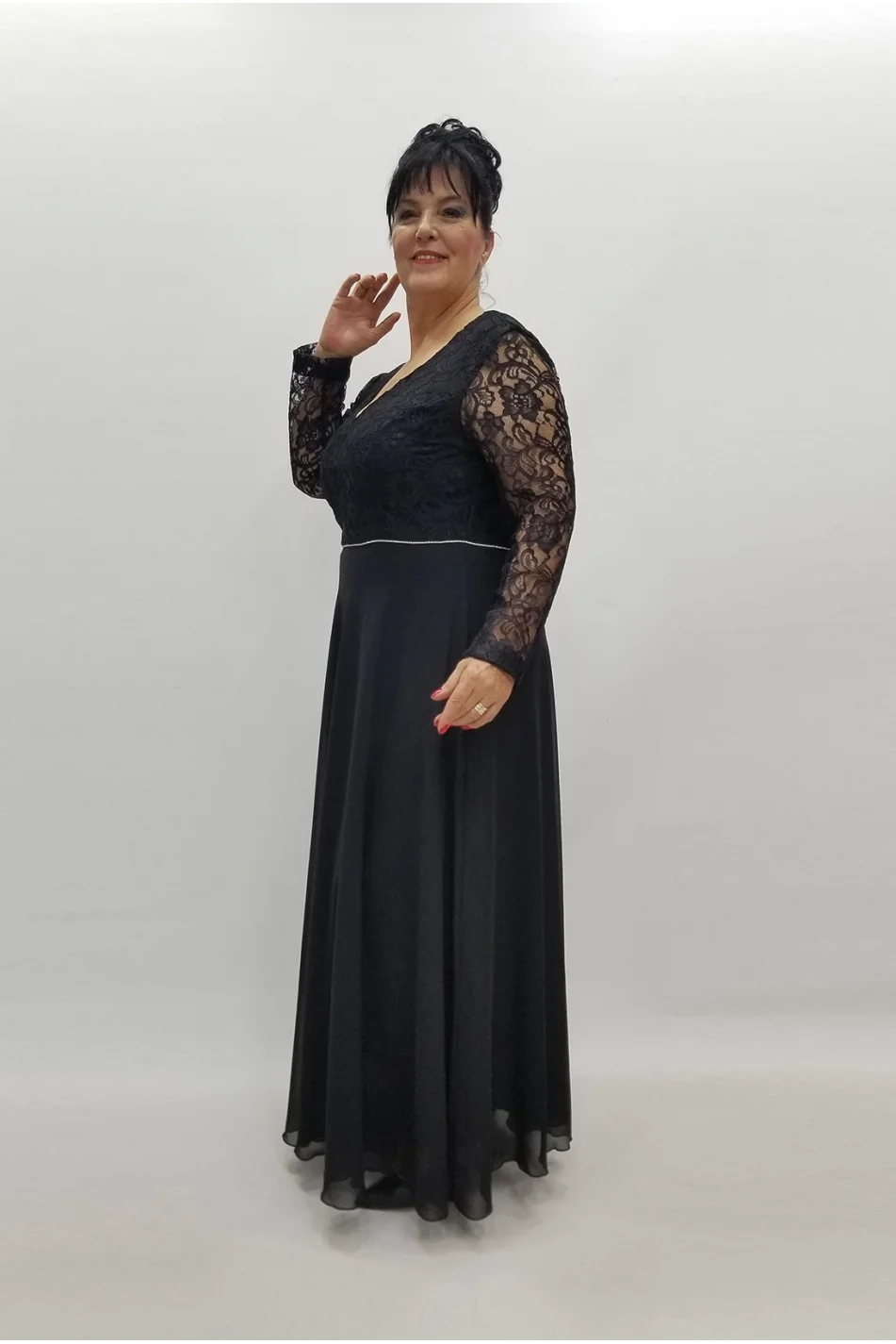 Miraggio Büyük Beden Abiye Elbise 99031 SİYAH