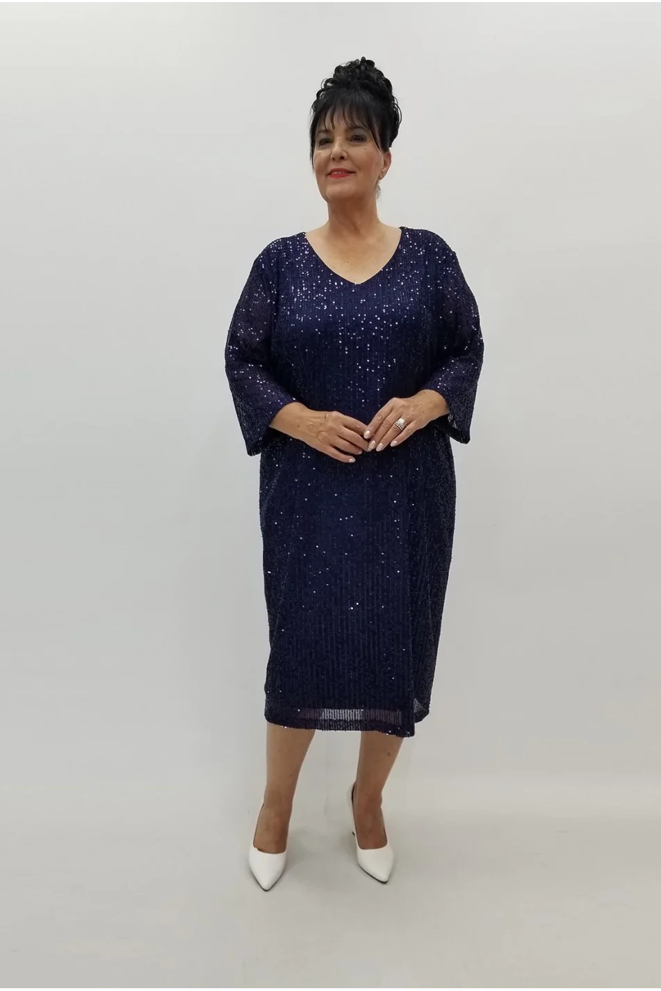 Miraggio Büyük Beden Abiye Elbise 99300 LACİVERT