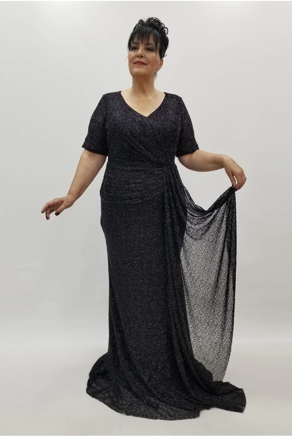 Miraggio Büyük Beden Abiye Elbise 99700 SİYAH