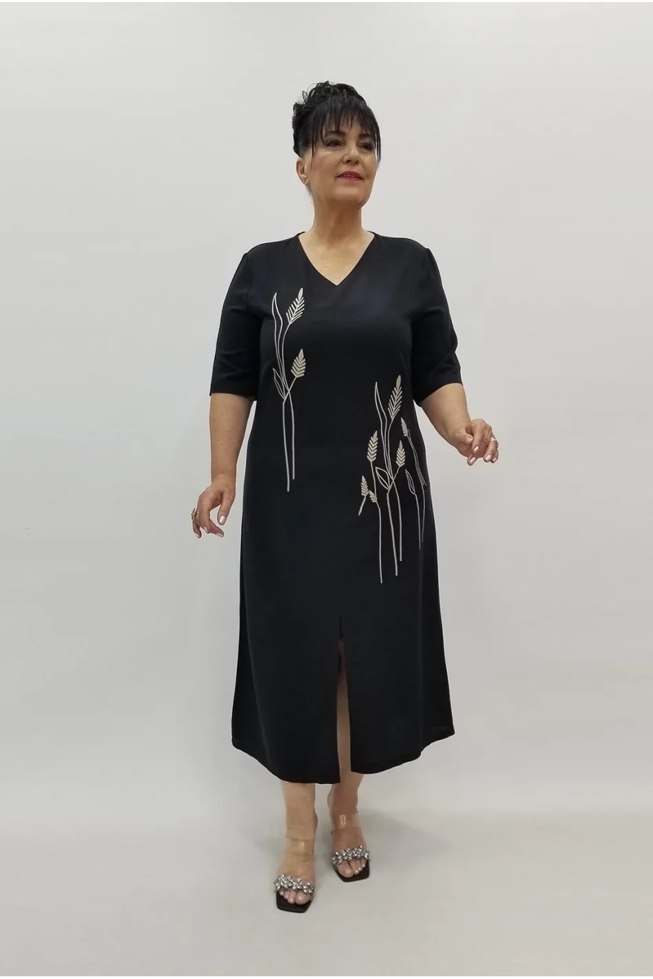 Miraggio Büyük Beden Abiye Elbise 99728 SİYAH