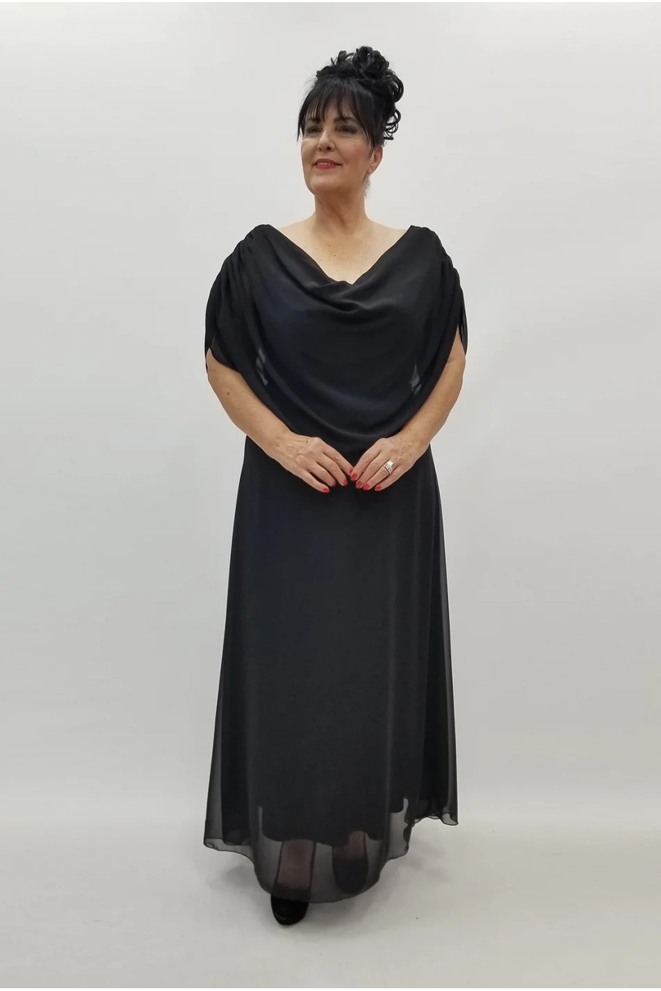 Miraggio Büyük Beden Abiye Elbise 99841 SİYAH