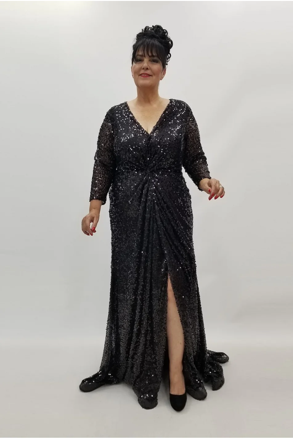 Miraggio Büyük Beden Abiye Elbise 99850 SİYAH