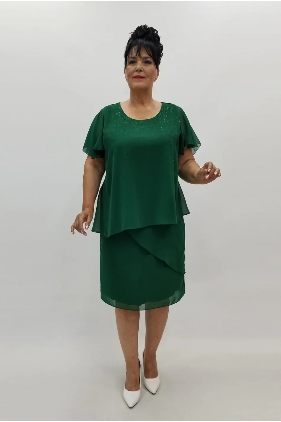 Miraggio Büyük Beden Abiye Elbise 99860 ZÜMRÜT YEŞİLİ