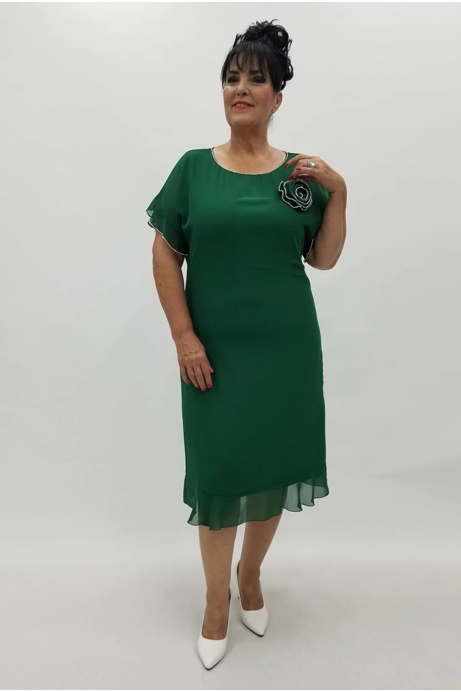Miraggio Büyük Beden Abiye Elbise 99940 YEŞİL