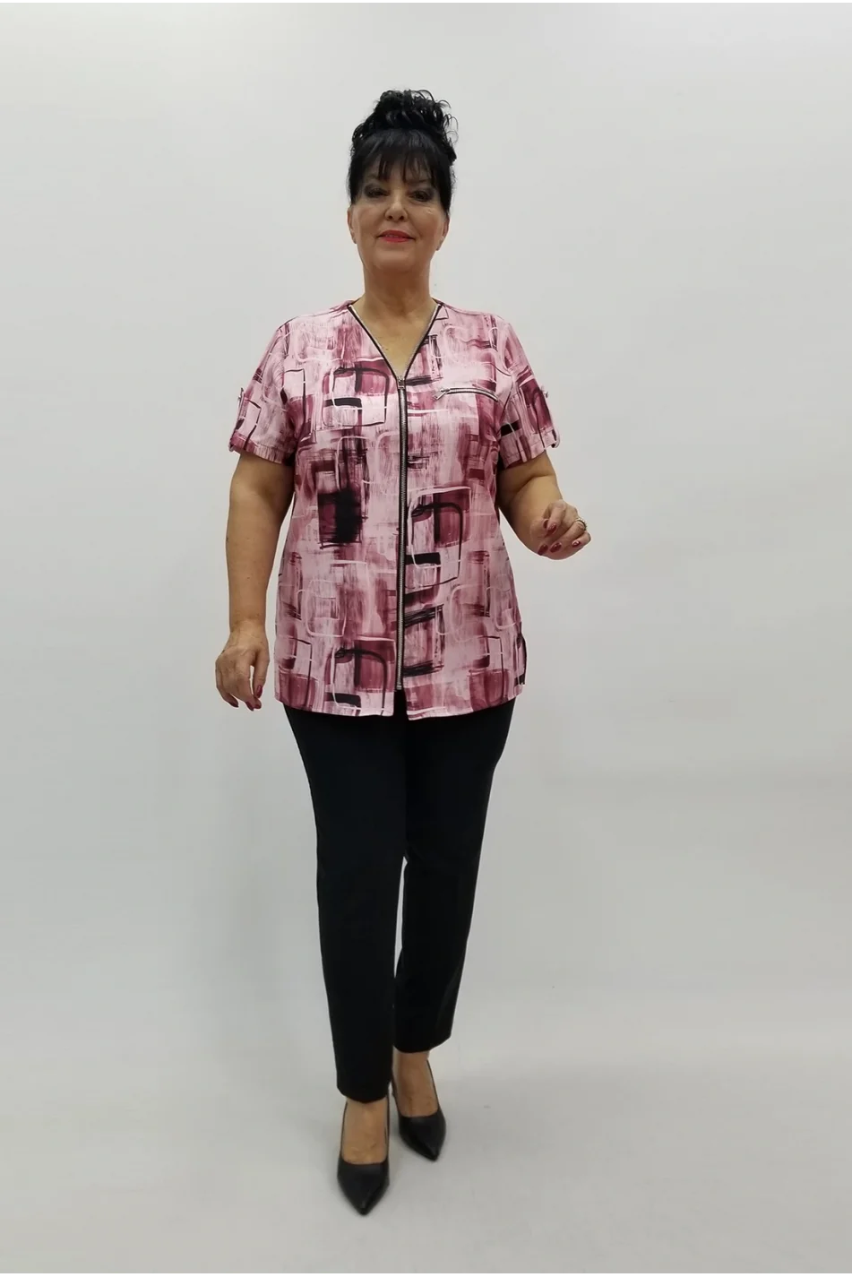 Miraggio Büyük Beden Bluz 4028 BORDO