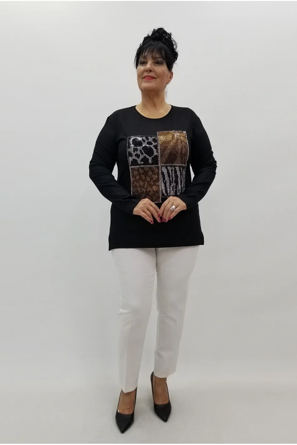 Miraggio Büyük Beden Bluz 4047 SİYAH