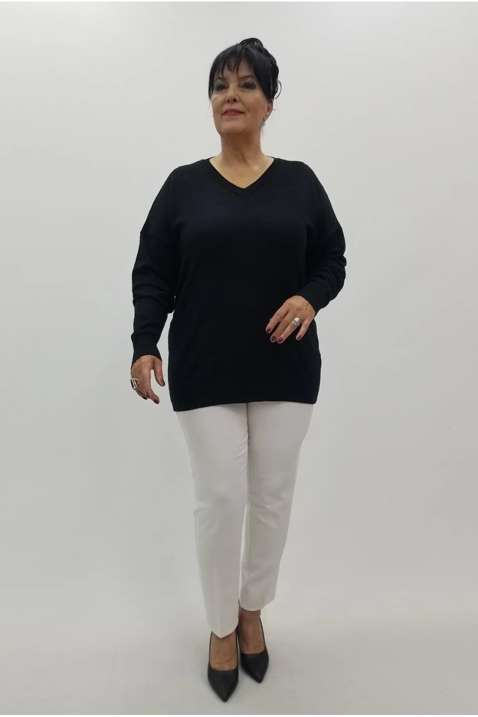 Miraggio Büyük Beden Bluz 4075 SİYAH