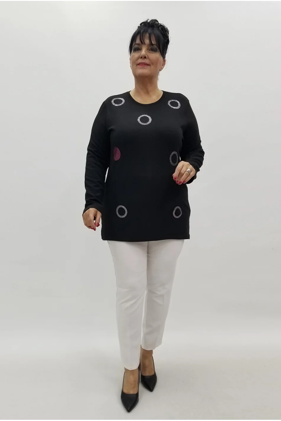 Miraggio Büyük Beden Bluz 4079 SİYAH