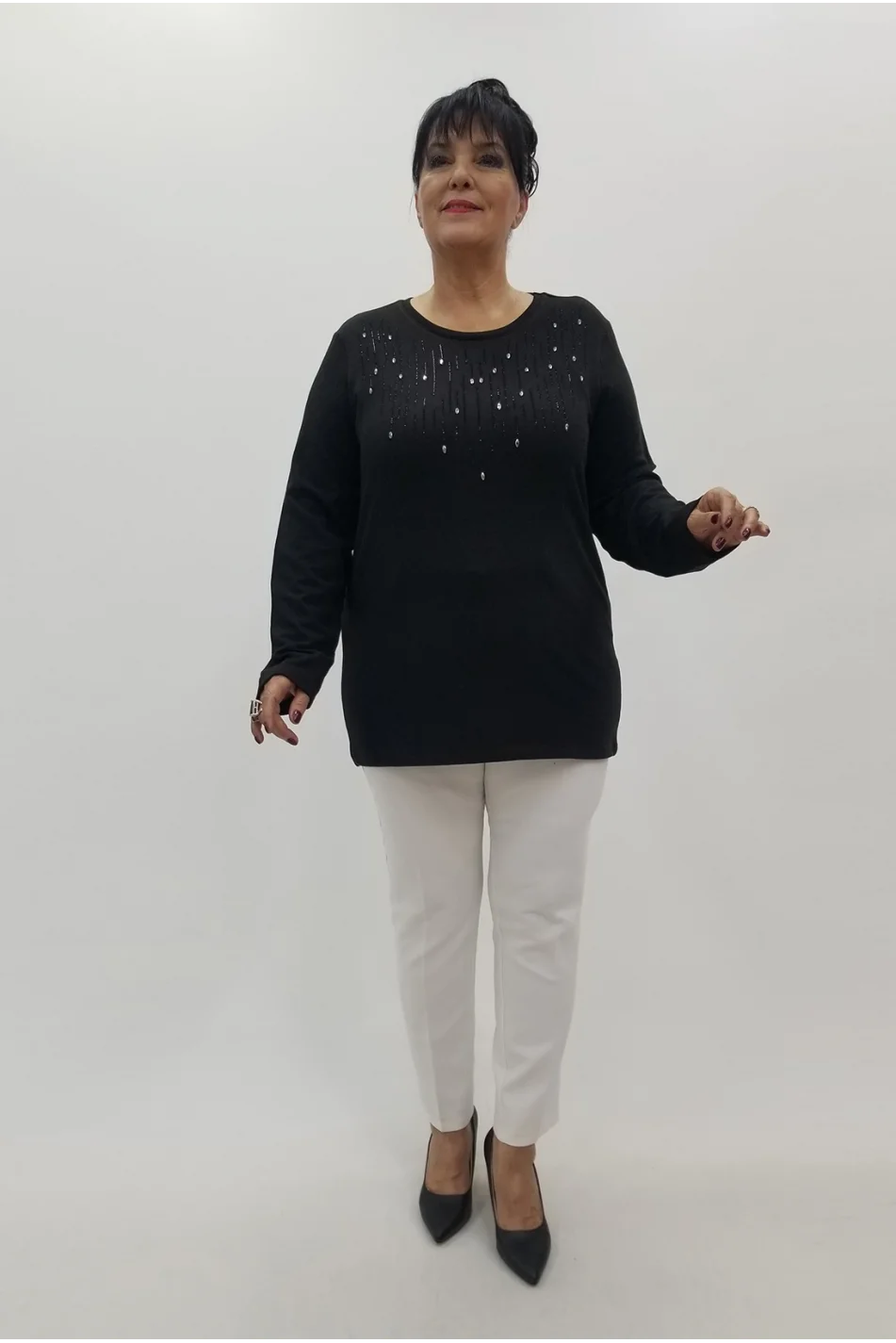 Miraggio Büyük Beden Bluz 4084 SİYAH