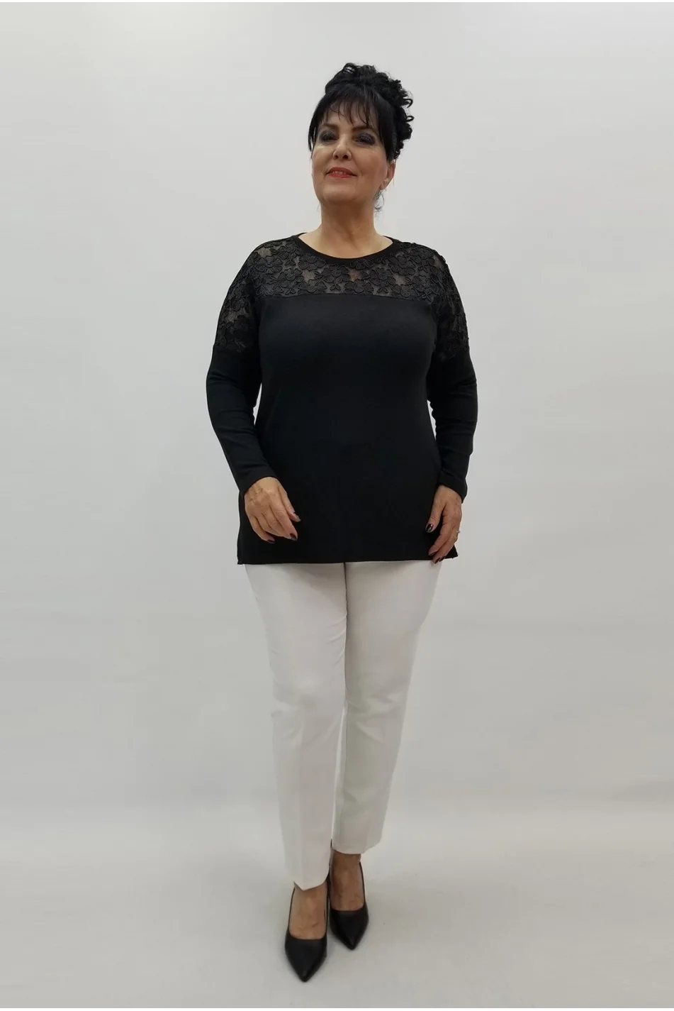 Miraggio Büyük Beden Bluz 4087 SİYAH