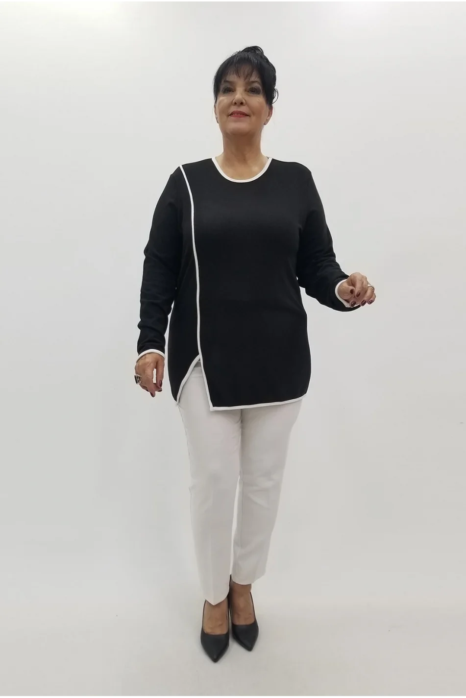 Miraggio Büyük Beden Bluz 4088 SİYAH