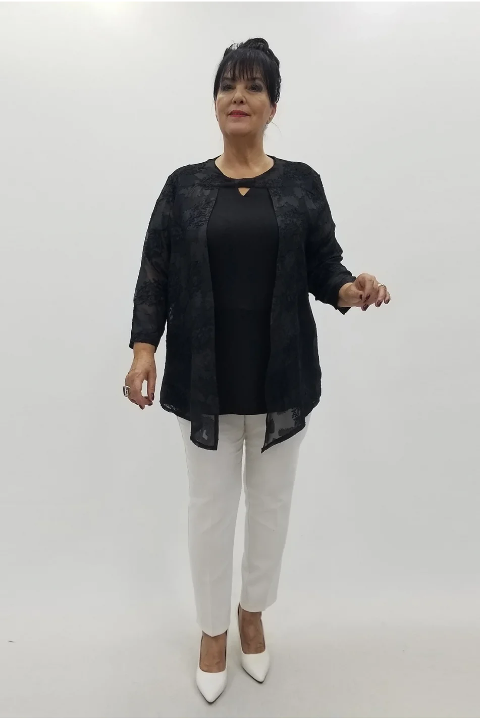 Miraggio Büyük Beden Bluz 4089 SİYAH