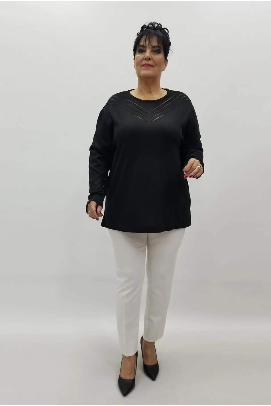 Miraggio Büyük Beden Bluz 4130 SİYAH
