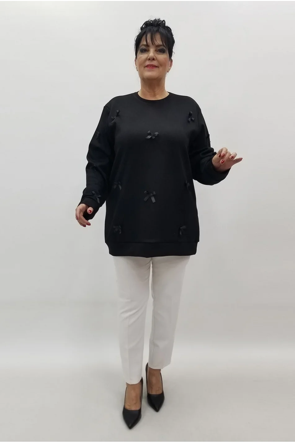 Miraggio Büyük Beden Bluz 4167 SİYAH