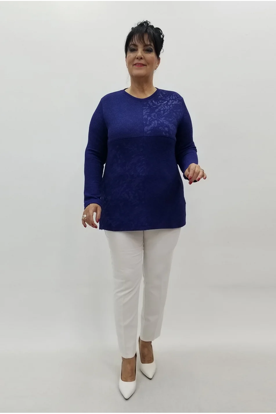 Miraggio Büyük Beden Bluz 4171 LACİVERT