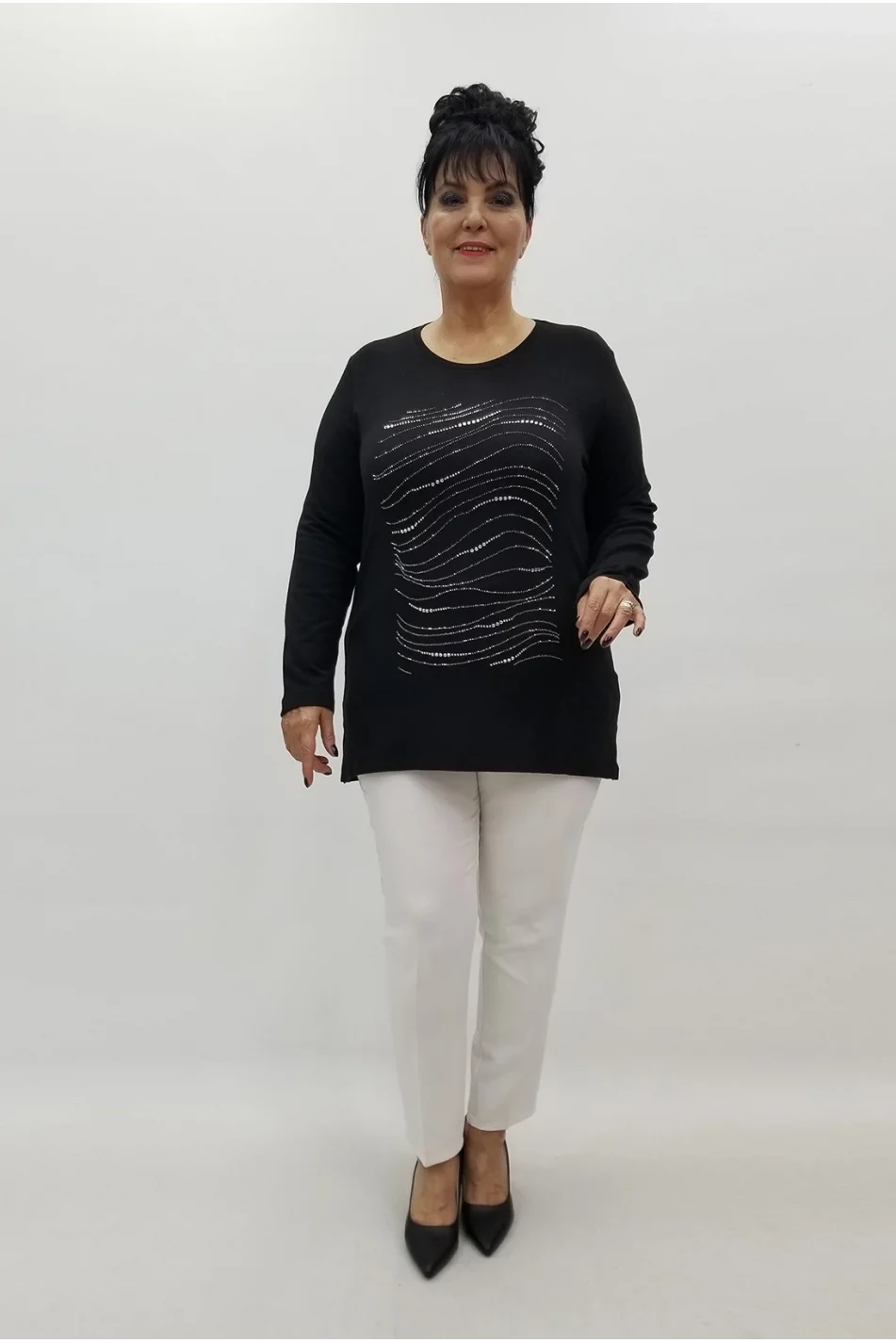 Miraggio Büyük Beden Bluz 4182 SİYAH